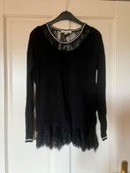Silvian heach dunne trui zwart kant mt. 38 (s/m), Kleding | Dames, Zwart, Ophalen of Verzenden, Zo goed als nieuw, Silvian Heach