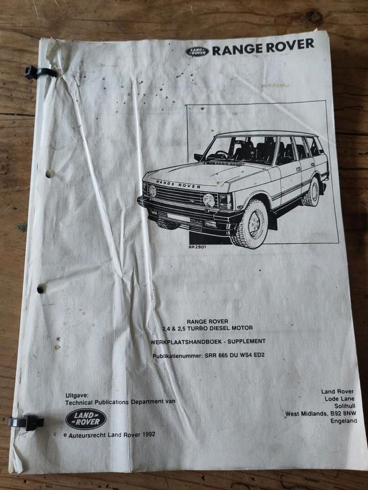 Range Rover Classic 2.4 2.5 VM Turbo Diesel Motor supplement, Auto diversen, Handleidingen en Instructieboekjes, Ophalen of Verzenden