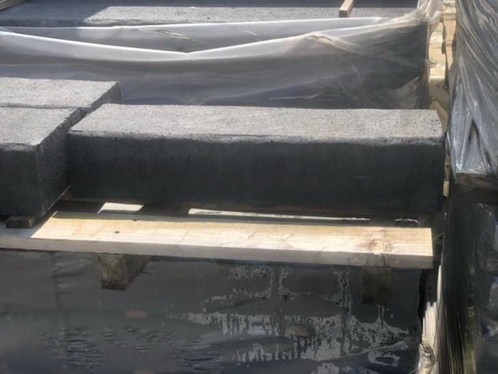 Betonbielzen zwart (antraciet), Tuin en Terras, Bielzen en Borders, Zo goed als nieuw, Biels, Beton, Minder dan 25 cm, Minder dan 100 cm