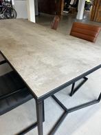 Tafel betonlook lichtgrijs met stoelen, Ophalen, Gebruikt, 200 cm of meer, 50 tot 100 cm