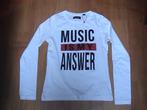 BLUE SEVEN mooi NIEUW wit shirt / longsleeve zwarte letters, Blue seven, Meisje, Nieuw, Ophalen of Verzenden