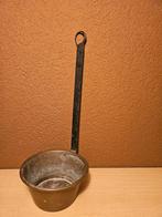 Antieke IJzeren & Messing Lepel/Pollepel - Open Vuur Koken, Ophalen of Verzenden