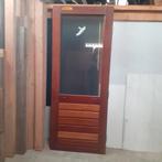 Merbau buitendeur met enkel glas 4cm dik.maat 83 x 211, Doe-het-zelf en Verbouw, Deuren en Horren, Ophalen, 80 tot 100 cm, 200 tot 215 cm