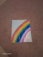 Zelf geschilderd regenboog schilderij, Ophalen of Verzenden