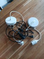 2x Plafondlamp ophanging wit, Huis en Inrichting, Kunststof, Ophalen of Verzenden, Zo goed als nieuw, Modern