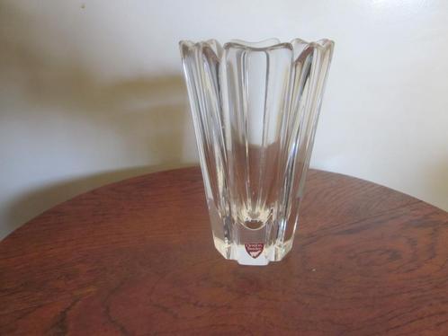 Vintage helder glazen vaas Orrefors, Huis en Inrichting, Woonaccessoires | Vazen, Zo goed als nieuw, Overige kleuren, Minder dan 50 cm