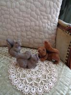 3 Vintage Flock Eekhoorntjes ** Mimosa **, Diversen, Pasen, Ophalen of Verzenden, Zo goed als nieuw