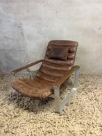 Pulkka Vintage Lounge Chair van Ilmari Lappalainen voor ASKO, Ophalen, Gebruikt, Leer, Design retro Vintage