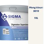 3x Sigma Superlatex 9010 Muurverf (10L) – ongeopend, Ophalen, Wit, Nieuw, Verf