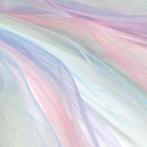 6026) 3 meter tule zacht regenboog eenhoorn, Hobby en Vrije tijd, Stoffen en Lappen, Overige kleuren, 120 cm of meer, Nieuw, Ophalen of Verzenden