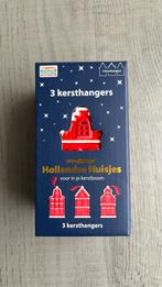 Set van drie kersthangers Hollandse huisjes (nieuw in doos), Diversen, Kerst, Ophalen of Verzenden, Nieuw