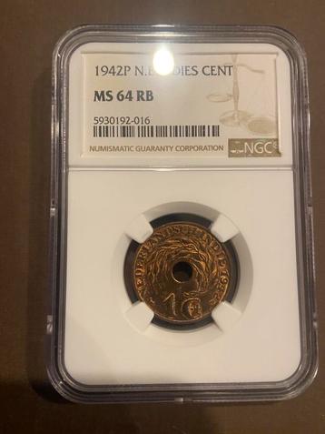 Ngc ned indie 1 cent in ms 64 rb beschikbaar voor biedingen