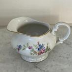 Vintage roomkannetje met bloemen en goudrand – brocante pors, Antiek en Kunst, Verzenden