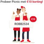 Picnic €10,- korting met code: ROBB2534 - gratis bezorgd!, Tickets en Kaartjes, Kortingen en Cadeaubonnen, Kortingsbon, Overige typen