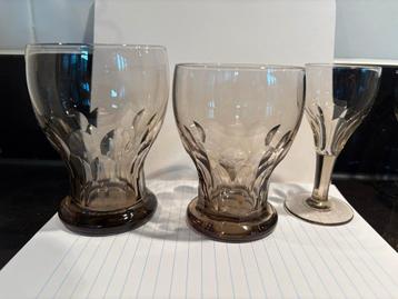 Kristalunie 1932 Art Deco Rookglas Servies - 21 Delig beschikbaar voor biedingen