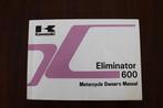 Kawasaki Eliminator 600 1994 motorcycle owner's manual ZL600, Motoren, Verzenden, Kawasaki