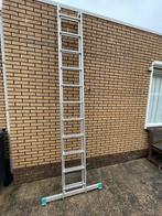 Aluminium schuifladder 2 x 11 treden nieuw, Doe-het-zelf en Verbouw, Ladders en Trappen, Ophalen, Nieuw, Ladder, Opvouwbaar of Inschuifbaar