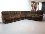 Vintage bank | Modulair | Bruin | Met fauteuil, Huis en Inrichting, Banken | Bankstellen, ., 75 tot 100 cm, Ophalen of Verzenden