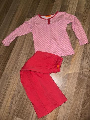 HEMA pyjama 110 116 oranje roze geen nachthemd