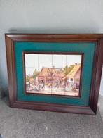 Tegel plateau Handgeschilderd Boerenbruiloft Teniers 106x73, Antiek en Kunst, Ophalen