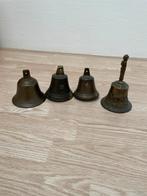 Set van 4 antieke bronzen bellen, Ophalen of Verzenden, Brons