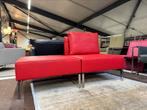 Showmodel Jori Calypso Chaise Longue Bank Rood leer Fauteuil, Nieuw, Leer, Ophalen of Verzenden, Tweepersoons