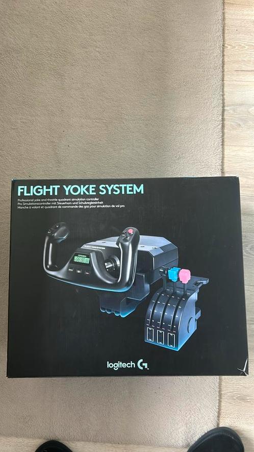 Saitek pro flight yoke set + Throttle, Spelcomputers en Games, Spelcomputers | Overige Accessoires, Zo goed als nieuw, Ophalen of Verzenden