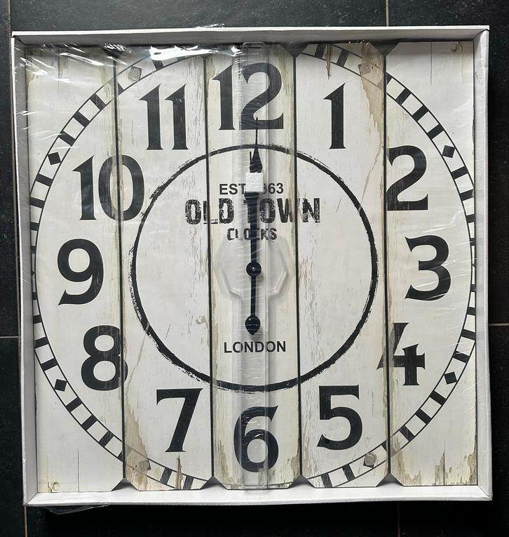 Vintage Wandklok - NIEUW Old Town Clocks London 68cm, Huis en Inrichting, Woonaccessoires | Klokken, Nieuw, Wandklok, Analoog