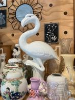 XL Grote vintage 50s 60s Flamingo beeld keramiek italië wit, Ophalen, Zo goed als nieuw, Dier