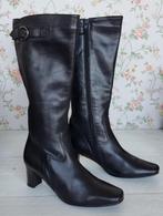 Manas Design zwarte leren laarzen mt. 38, Kleding | Dames, Hoge laarzen, Zwart, Ophalen of Verzenden, Zo goed als nieuw