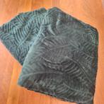 Groene Plaid met Bladmotief   2 stuks, 100 tot 150 cm, Ophalen of Verzenden, Zo goed als nieuw, 150 tot 200 cm