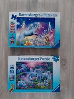 Eenhoorn puzzels 2x 150/200 stukjes, Ophalen, Meer dan 50 stukjes, Zo goed als nieuw, 6 jaar of ouder