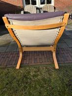 Vintage Relaxfauteuil met Houten Frame, Ophalen, Gebruikt, Gijosvintage, Scandinavisch midcentury