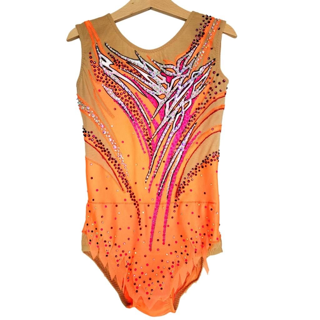Nieuw Ritmische gymnastiek pakje mt 140, Sport en Fitness, Turnen, Nieuw, Turnpak(je), Kindermaat 122 t/m 140, Oranje, Ophalen of Verzenden