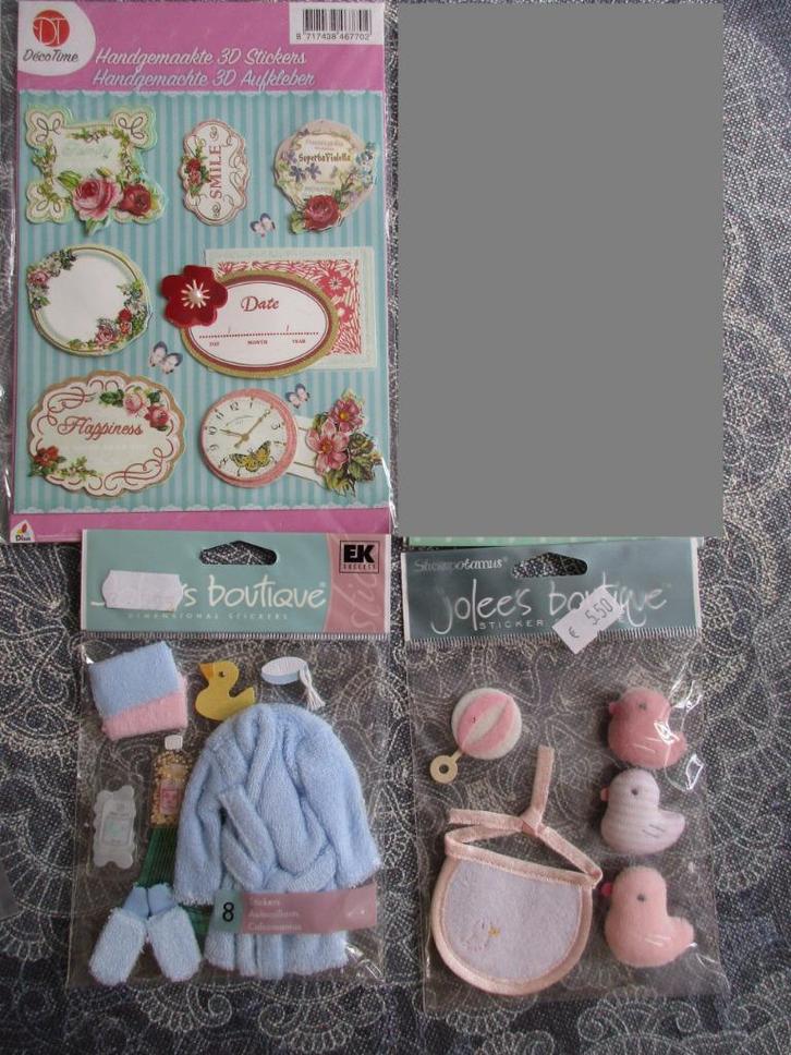 knutselen: diverse decoratie voor kaarten of scrappen à 1,00, Hobby en Vrije tijd, Knutselen, Nieuw, Knutselwerk, Ophalen of Verzenden