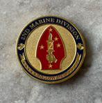 US Marine Corps 2nd Marine division coin, Ophalen of Verzenden, Marine, Amerika, Embleem of Badge
