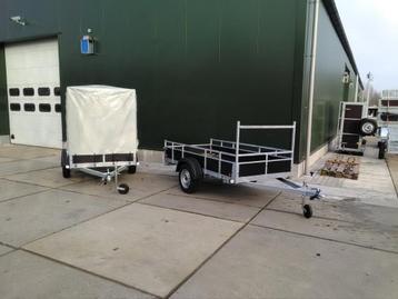  Ongeremde aanhanger bakwagen 257 x 130 cm €745 + pakket 795 beschikbaar voor biedingen