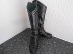Dick Boons laarzen als nieuw leer stijlvol 39, Hoge laarzen, Verzenden, Zwart, Zo goed als nieuw
