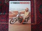 Yamaha RD200 motorfiets verkoop folder RD 200 brochure, Ophalen of Verzenden, Yamaha