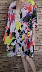 SEMPRE PIU  Kleurrijke Printblouse van Viscose, maat 54, Kleding | Dames, Overige kleuren, Verzenden, Blouse of Tuniek, Nieuw