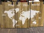 Wereldkaart Wanddecoratie Hout - Uniek & Stijlvol, Ophalen of Verzenden, Zo goed als nieuw