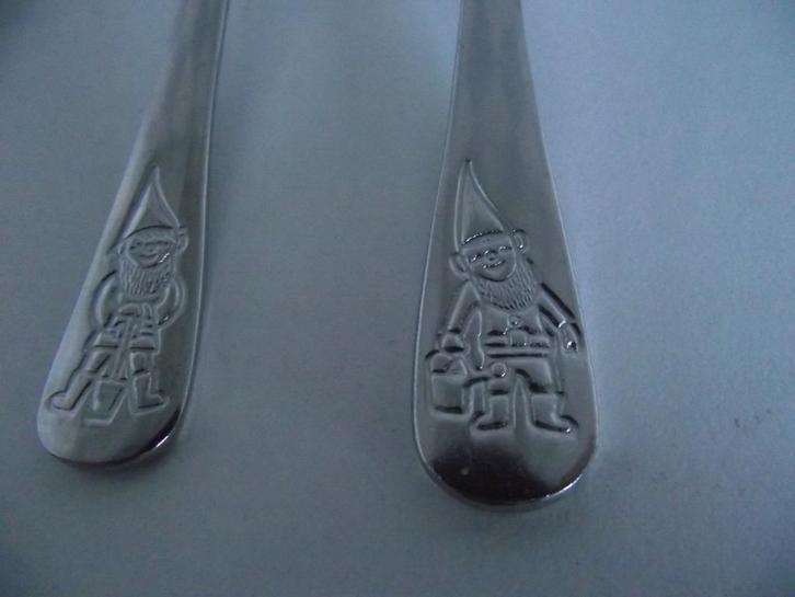 3 RVS kinderbestek Kabouter vork lepel 13 cm vork 17 cm p st, Huis en Inrichting, Keuken | Bestek, Gebruikt, Los bestek, Rvs of Chroom
