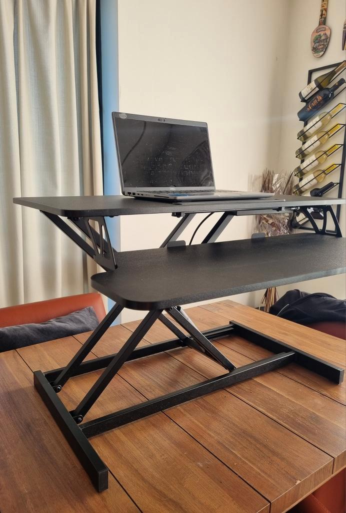 Ergomaker Stabureau - Stand Desk Converter, Huis en Inrichting, Bureaus, Zo goed als nieuw, Stabureau, In hoogte verstelbaar, Ophalen