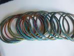 indian bangles, glasarmband 17 grote , 14 kleinere +stempels, Verzenden, Nieuw, Overige kleuren, Overige materialen