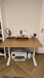 IKEA Bureau 120x80 cm (Bamboe/Wit) - Model Bekant/Anfallare, Ophalen, Zo goed als nieuw