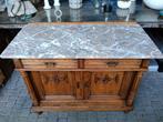 Antieke baby commode met marmer blad dressoir badkamermeubel, 50 tot 70 cm, Ophalen of Verzenden, 90 tot 105 cm, 100 cm of meer