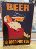 Vintage Bier Bord - 'Beer is Good for You', Ophalen of Verzenden