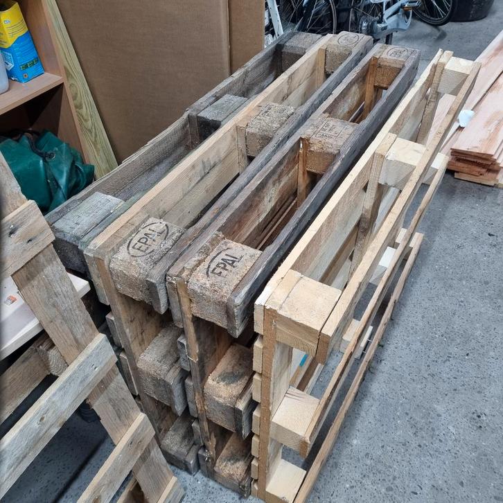 Gratis Pallets Afhalen, Doe-het-zelf en Verbouw, Hout en Planken, Gebruikt, Pallet, Overige houtsoorten, Minder dan 200 cm, 50 mm of meer