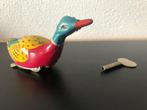 China 60's; wind up swimming duck met doos, Ophalen of Verzenden