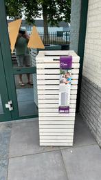 Hilhout Elan Zuilbloembak wit 2x, Ophalen, Minder dan 60 cm, Vierkant, Nieuw